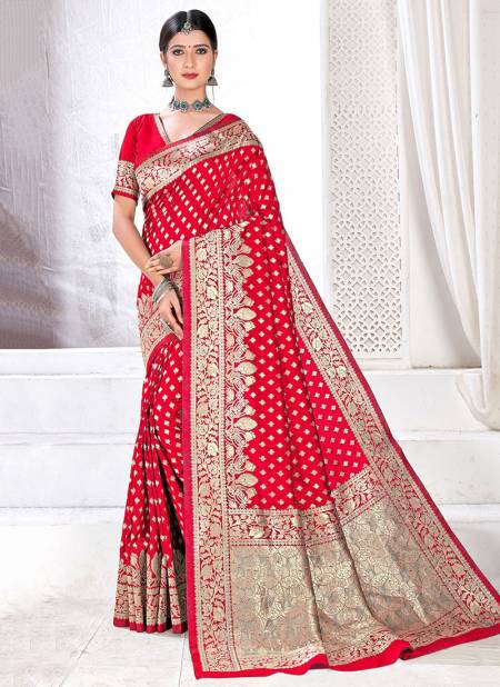 Dark Pink Colour Fancy Designer Pure Jaquard silk Party Wear Heavy Saree Collection 1003